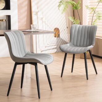 Grey two-piece dining chair set